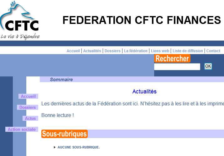Le site de la fdration CFTC des Fonctionnaires et Agents de l'Eta